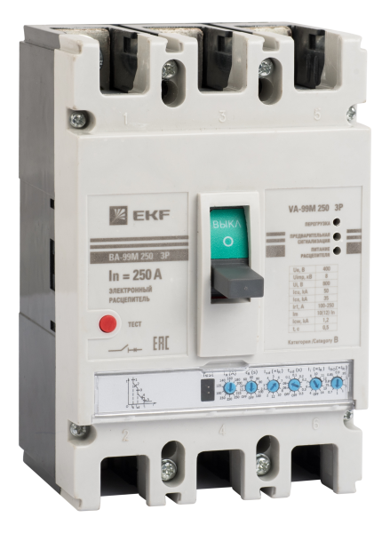 ВА-99М 400/400А 3P 65кА с электронным расцепителем EKF