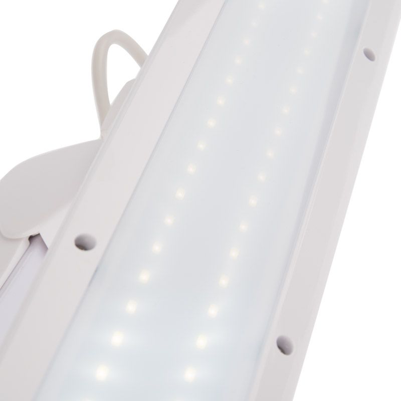 Лампа настольная бестеневая, струбцина, ECO light, 84 SMD LED, сенсорный диммер, белая REXANT - Фото 5
