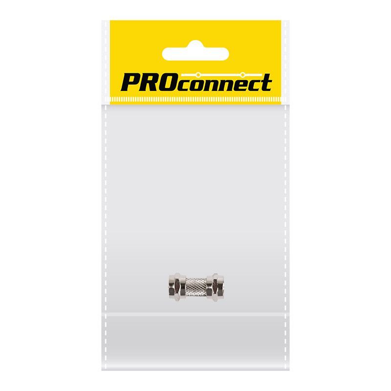 Переходник антенный, (штекер F - штекер F), (1шт) (пакет) PROconnect 05-4202-4-7