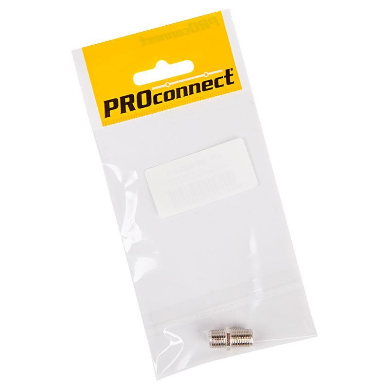 Переходник антенный, (гнездо F - гнездо F), бочка, (1шт) (пакет) PROconnect 05-4201-6-7