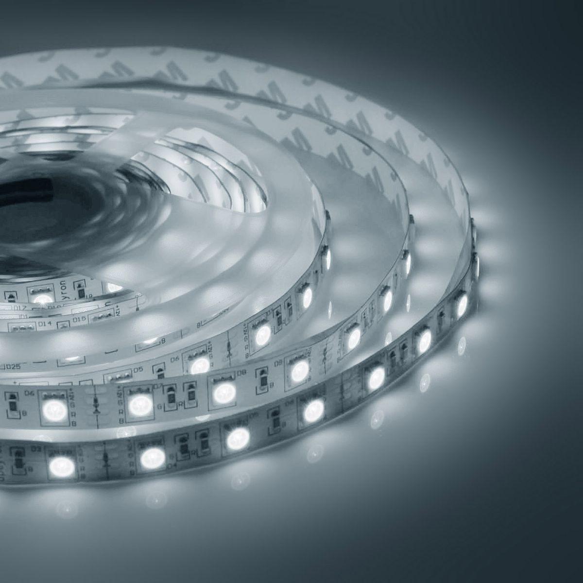 Лента светодиодная СТ smd5050 30д/м 12В IP20 5м RGB Apeyron - Фото 13