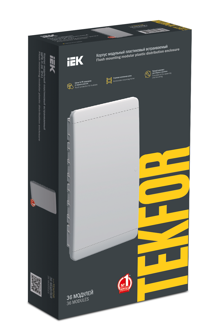 TEKFOR Корпус пластиковый ЩРВ-П-36 IP41 белая дверь IEK - Фото 2