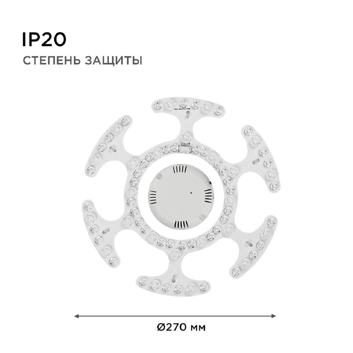 Модуль светодиодный со встроенным драйвером 40Вт, 230В/50Гц, 3600лм, DIM,  3000К-6500К, RGB, IP20, Ø - Фото 8