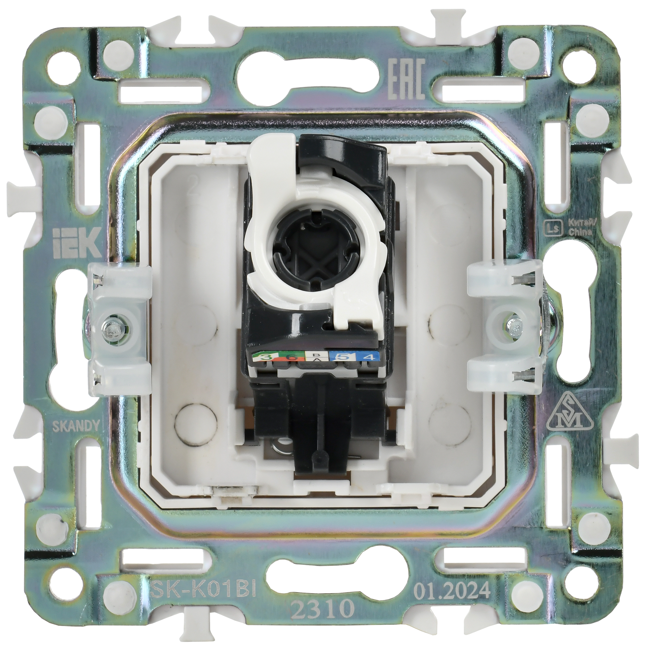 SKANDY Розетка компьютерная RJ45 кат.5E SK-K01Bl черный IEK - Фото 3