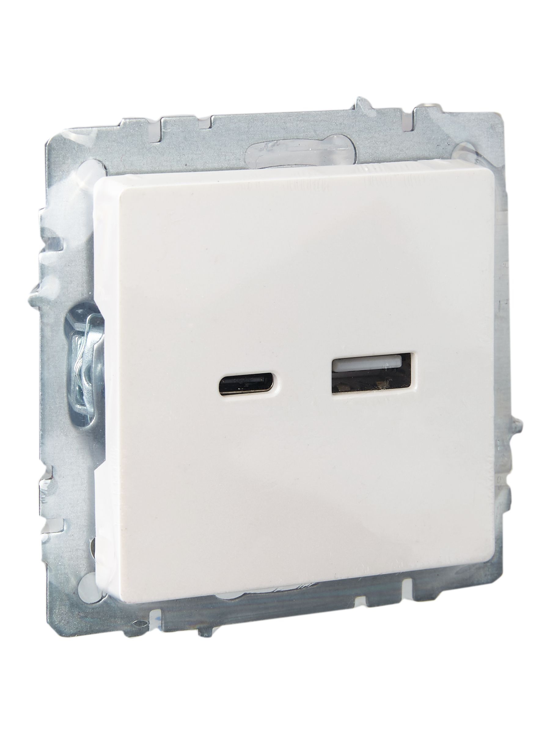 BRITE Розетка USB A+C 18Вт РЮ11-1-БрЖ жемчуг IEK - Фото 5