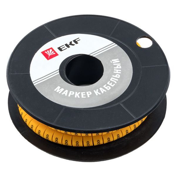 Маркер кабельный 2,5 мм2 "8" (1000 шт.) (ЕС-1) EKF