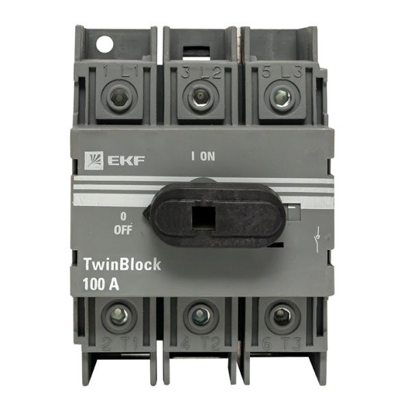 Рубильник 100A 3P c рукояткой управления для прямой установки TwinBlock EKF - Фото 7