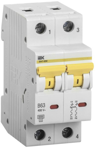 KARAT Автоматический выключатель ВА47-60M 2P B 6А 6кА IEK