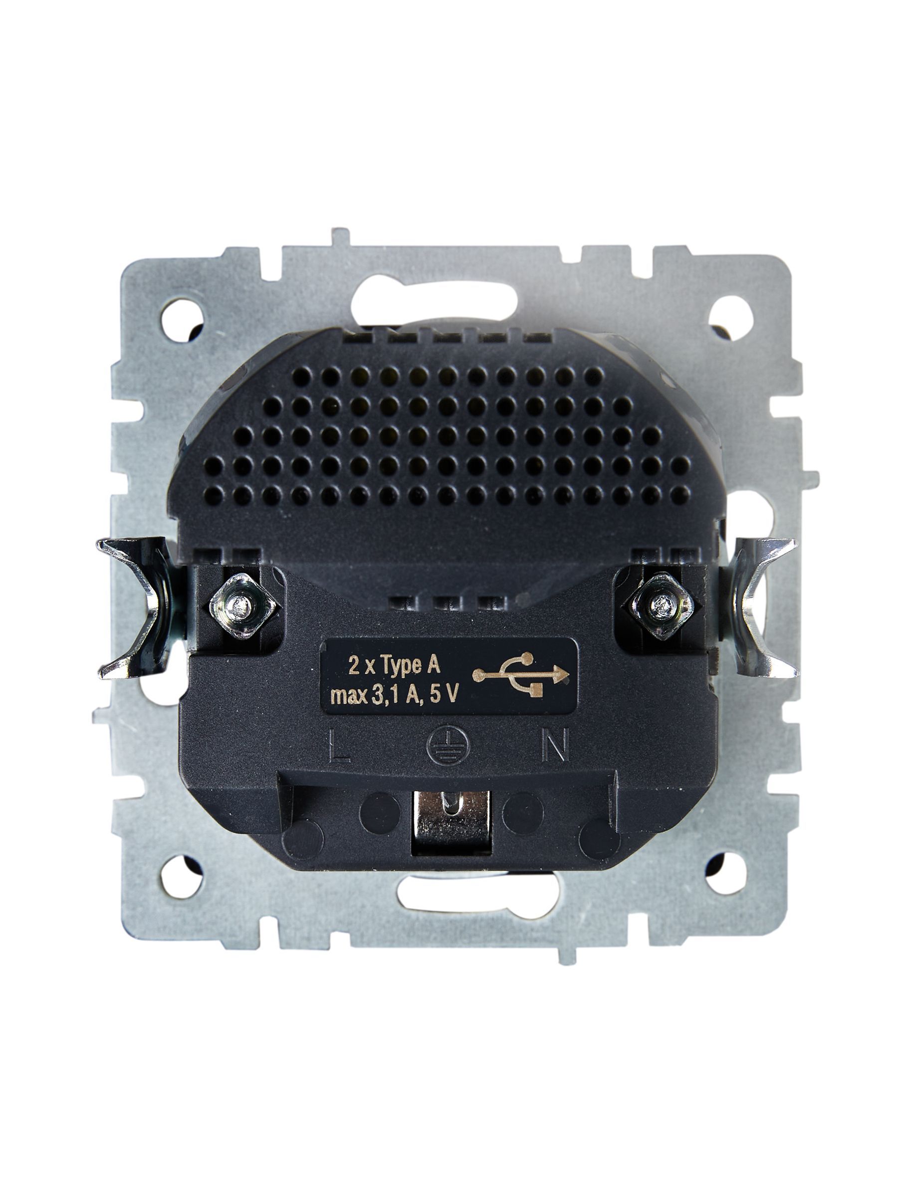 BRITE Розетка 1-местная с заземлением с защитными шторками 16А с USB A+A 5В 3,1А РЮш10-2-БрШ шампань IEK - Фото 8