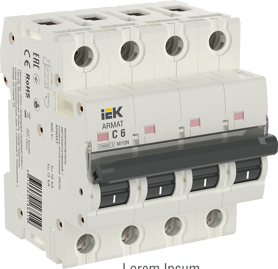ARMAT Автоматический выключатель M10N 4P C 6А IEK