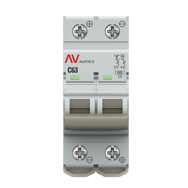 AV-6 DC 2P 63A (C) 6kA EKF AVERES - Фото 2