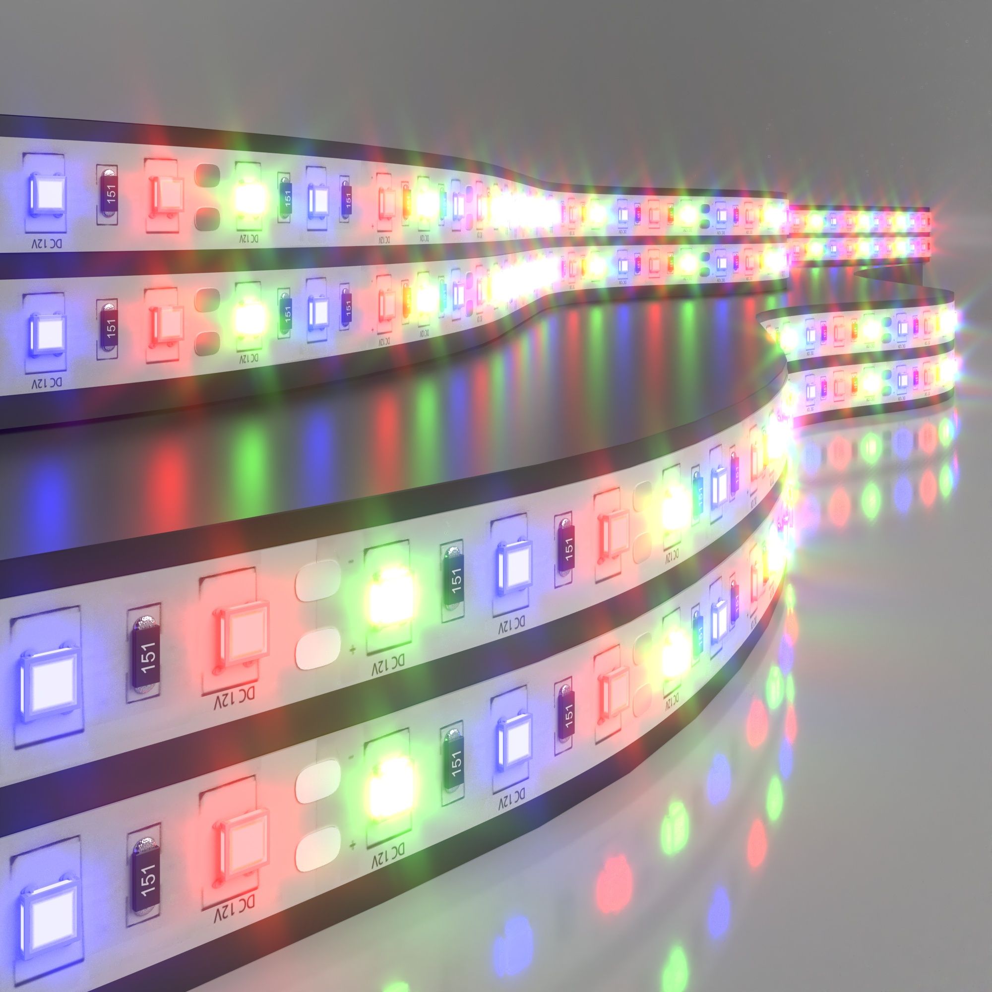 Лента светодиодная 12V 14,4W 60Led 5050 IP20 RGB, 5м Elektrostandard