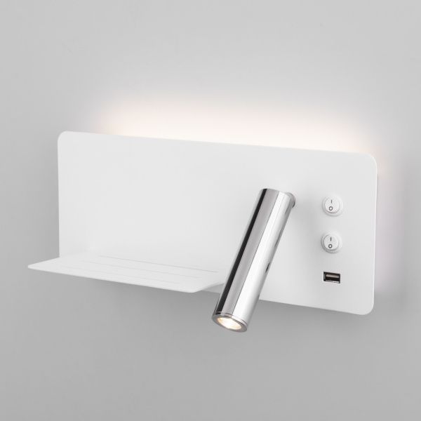 Светильник светодиодный настенный с USB Fant L LED (левый) MRL LED 1113 белый/хром Elektrostandard