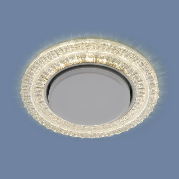 Светильник точечный с LED подсветкой 3028 GX53 CL прозрачный Elektrostandard