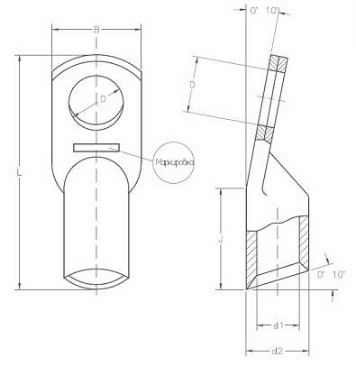 Наконечник медный Т   2,5-4-2,6 ЗЭТАРУС - Фото 3