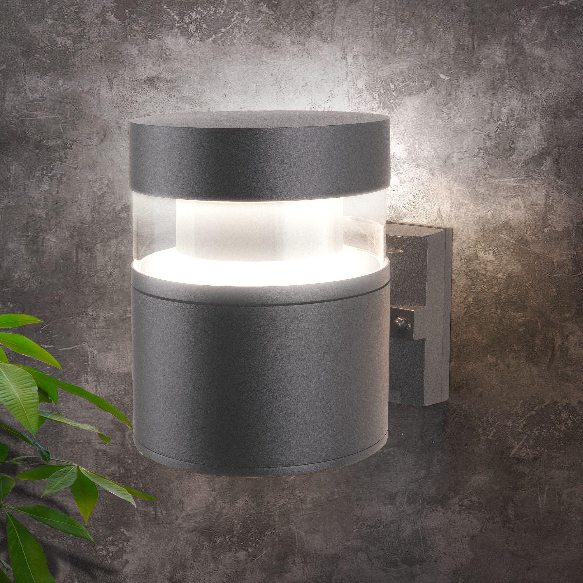 Уличный настенный светодиодный светильник IP65 1530 TECHNO LED серый - Фото 2