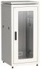 ITK LINEA N Шкаф сетевой 19" 24U 600х600мм стеклянная передняя дверь серый LN35-24U66-G