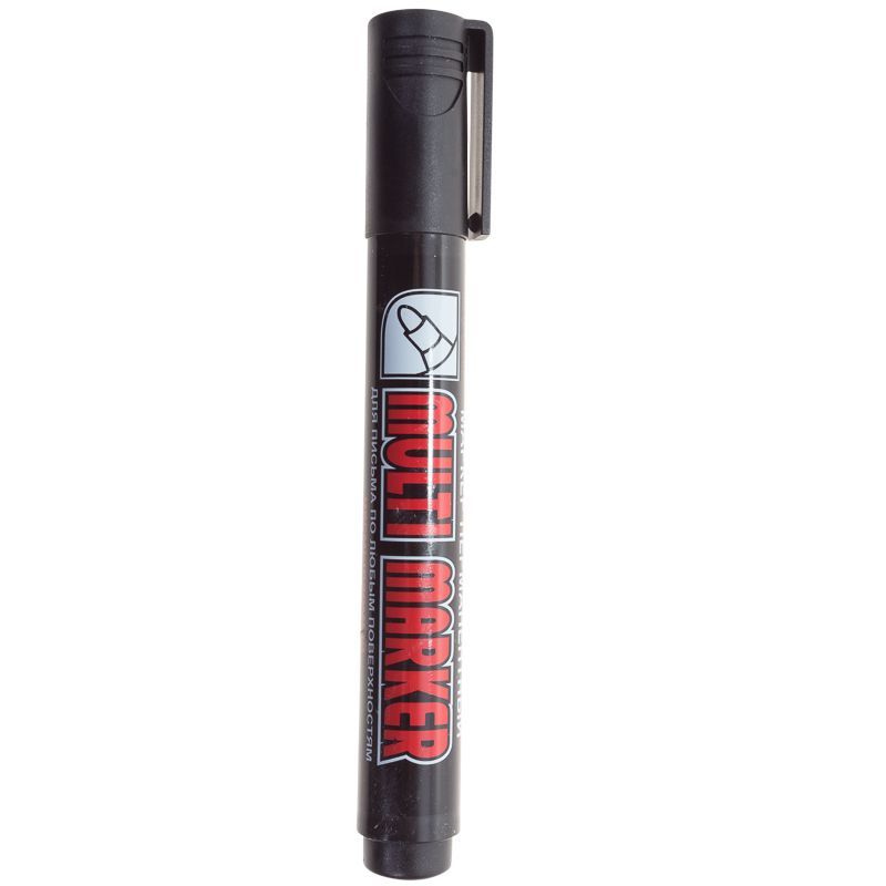 Маркер перманентный Multi Marker 3мм, черный, пулевидный Crown 08-8601