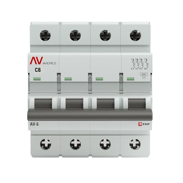 AV-6 4P 6A (C) 6kA EKF AVERES