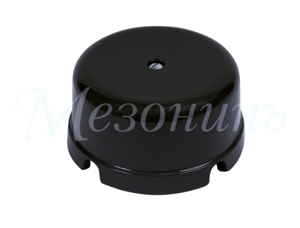 Коробка распределительная фарфоровая D80мм, h43мм, IP20, цвет -черный, ТМ "МЕЗОНИНЪ" GE70236-05