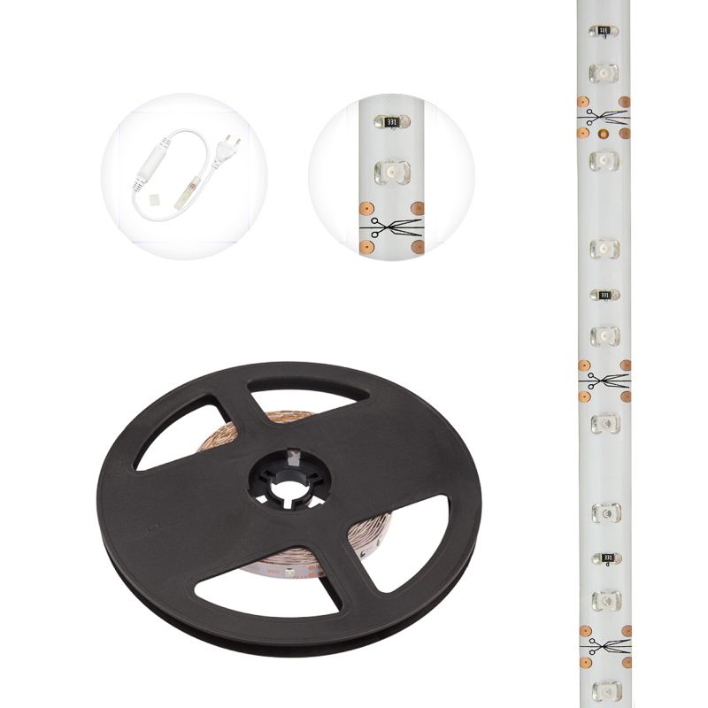 Лента светодиодная 12В, SMD2835, 4,8Вт/м, 60 LED/м, красный, 8мм, 5м, IP65 LAMPER - Фото 3