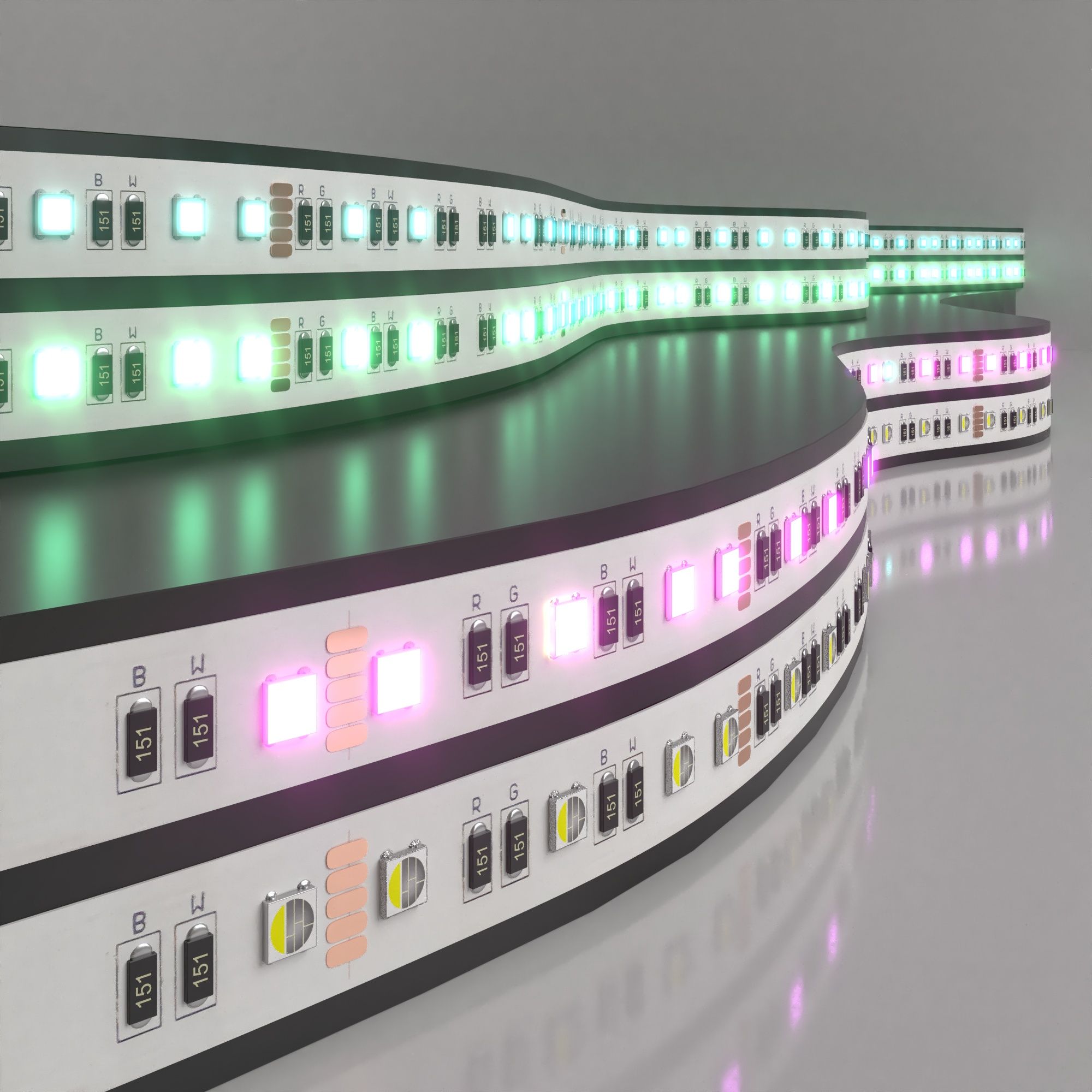 Лента светодиодная 24V 24W 60Led 5050 IP20 MIX RGB/холодный белый, 5м Elektrostandard