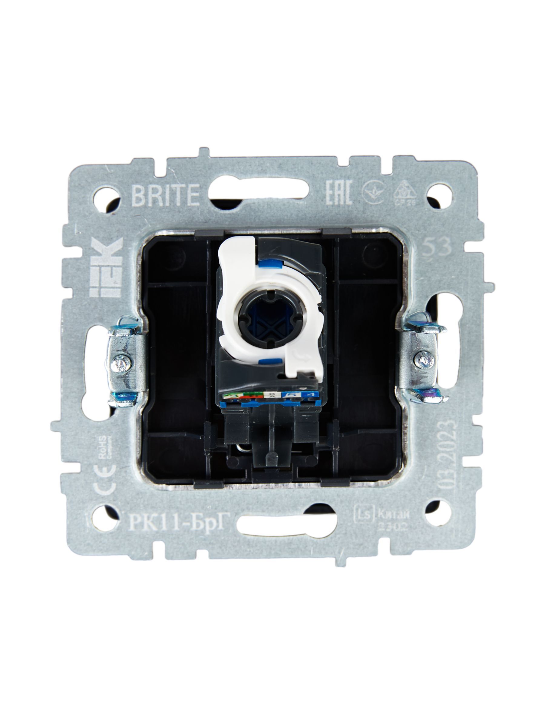 BRITE Розетка компьютерная RJ45 кат.6 РК11-БрГ графит IEK - Фото 4
