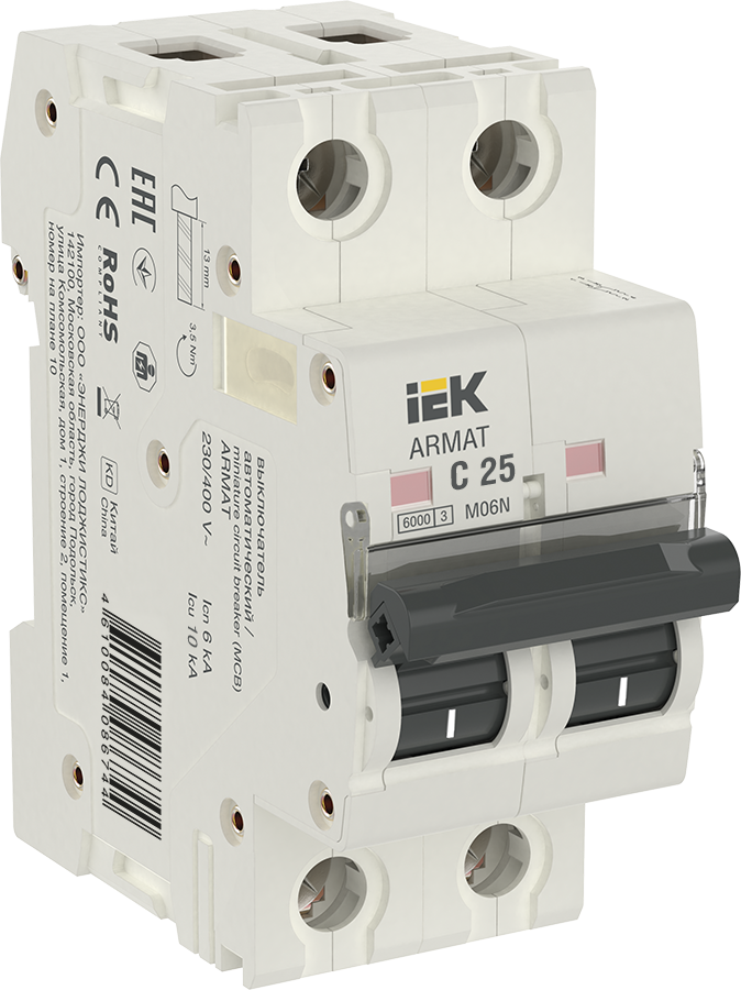 ARMAT Автоматический выключатель M06N 2P C 25А IEK