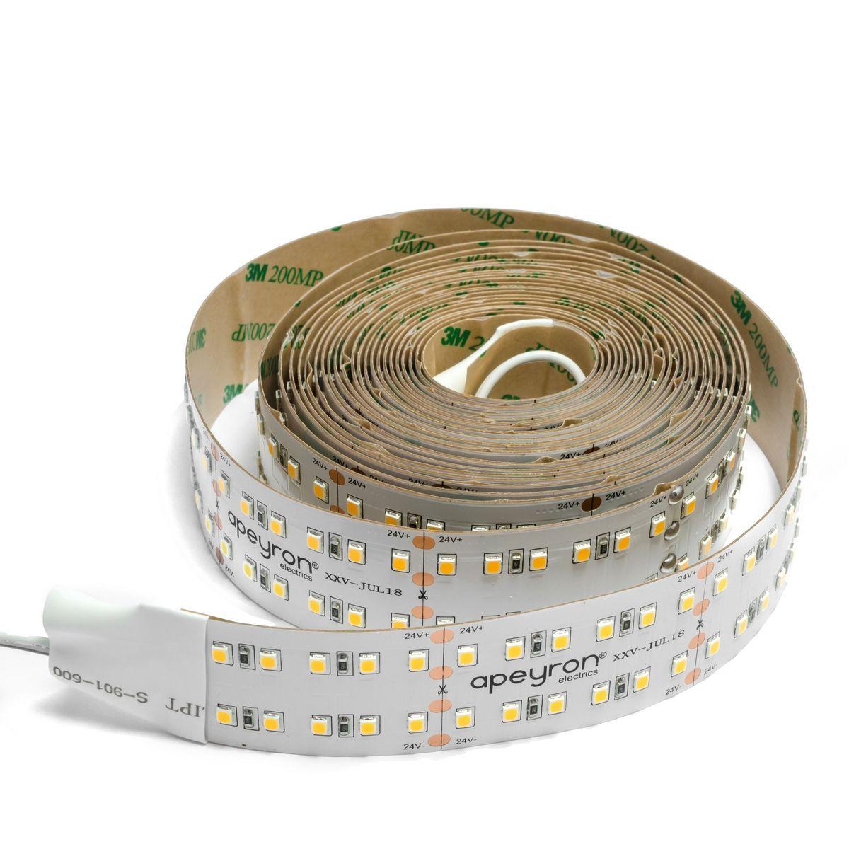Лента светодиодная ПРО smd2835 26Вт/м 240д/м 24В 4000К IP20 5м Apeyron - Фото 9