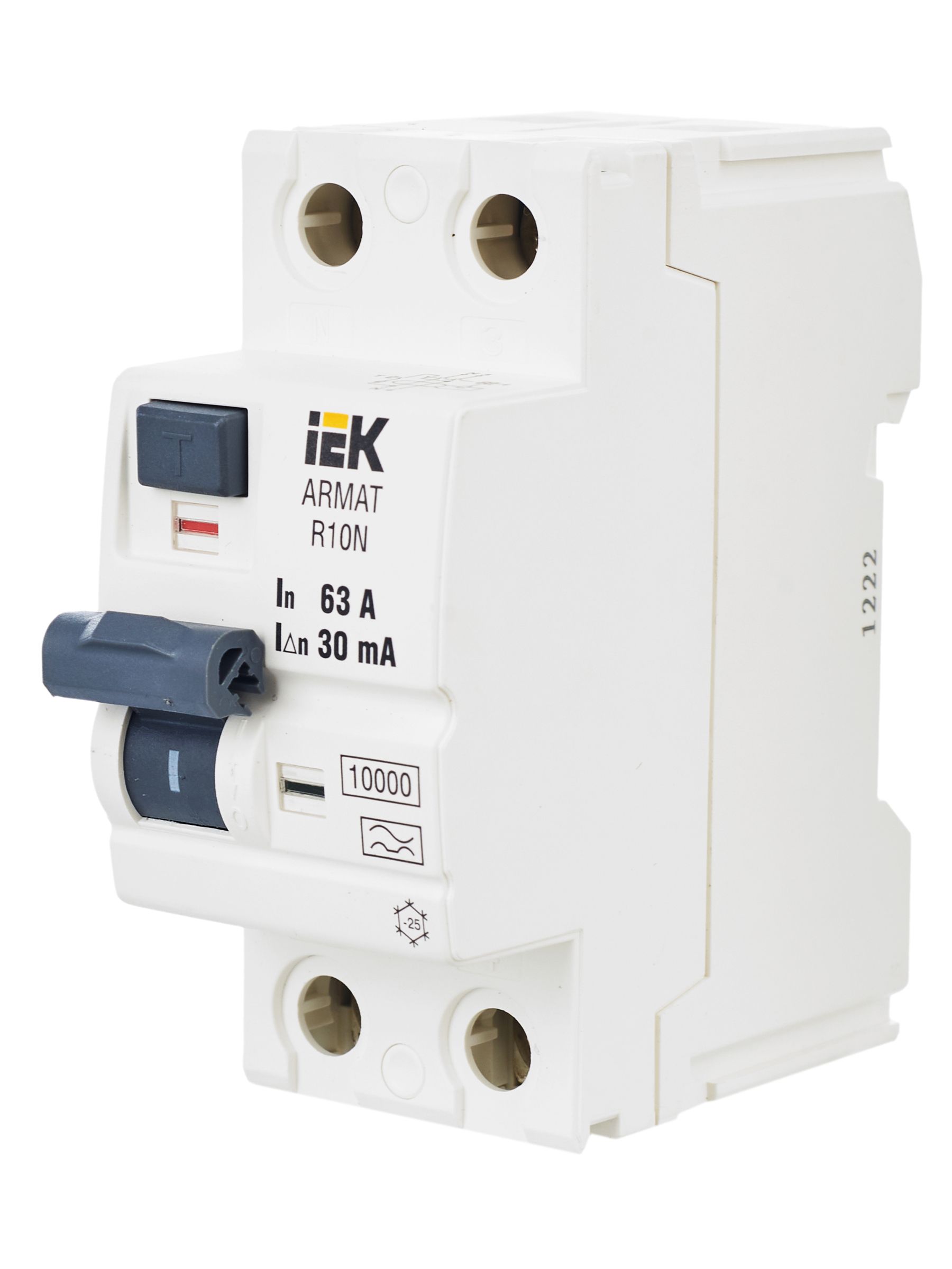 ARMAT Выключатель дифференциального тока R10N 2P 63А 30мА тип A IEK - Фото 2