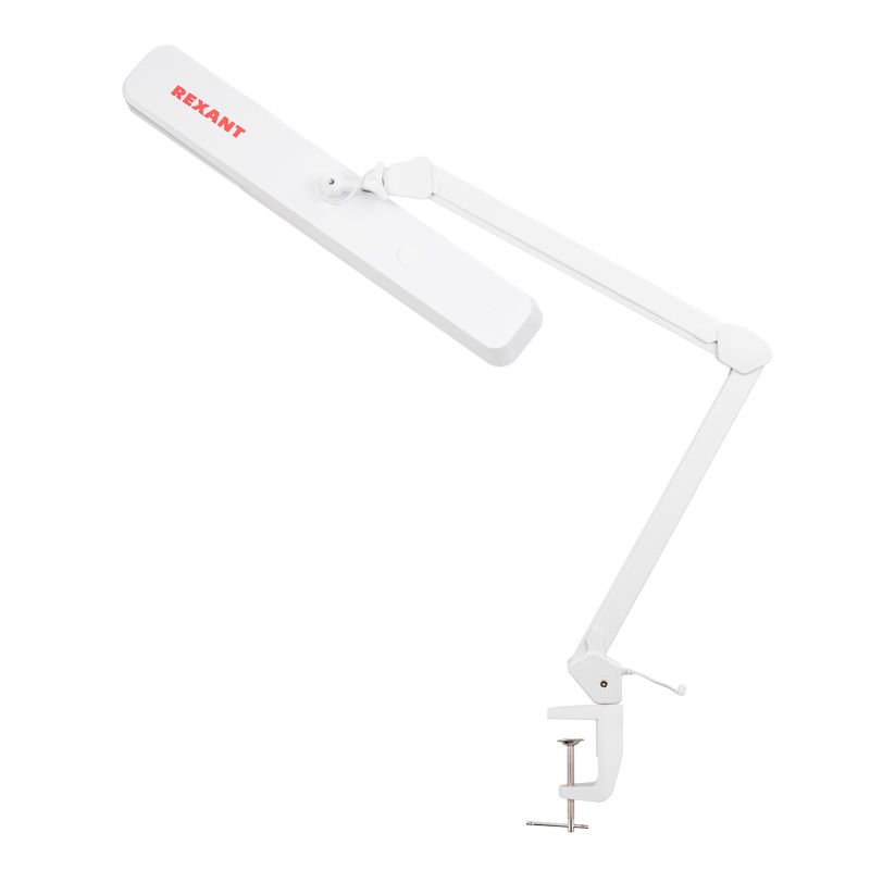 Лампа настольная бестеневая, струбцина, ECO light, 324 SMD LED, диммер, теплый/холодный свет, белая REXANT - Фото 2