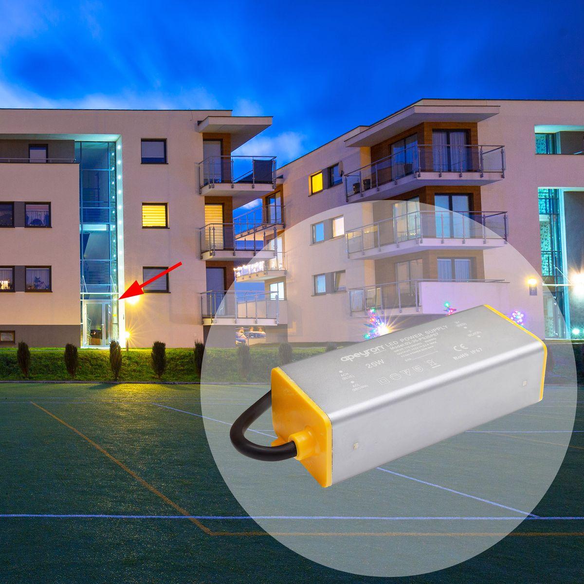 Блок питания 12 В, 25 Вт, IP67, 2 А, металл, 115*40*30 мм. - Фото 17
