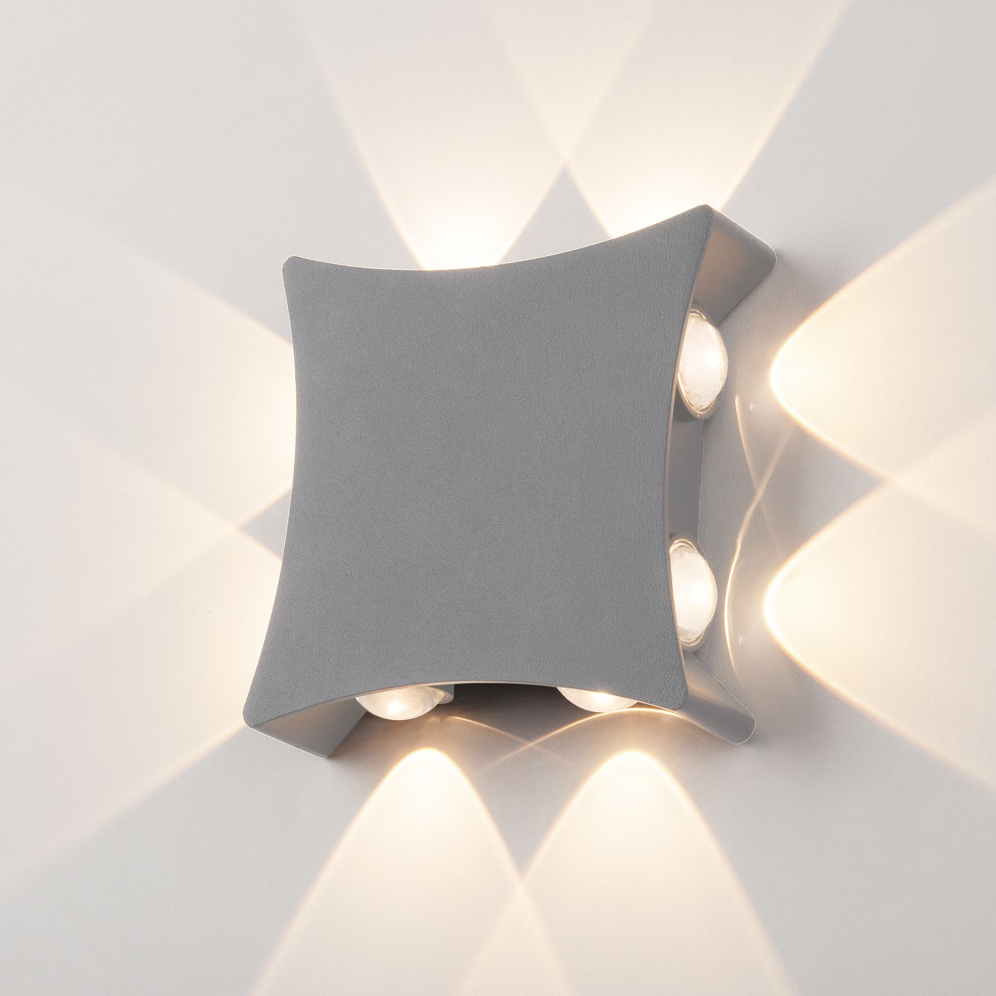 Светильник светодиодный уличный настенный 1631 TECHNO LED серый 1631 TECHNO LED серый Elektrostandar - Фото 2
