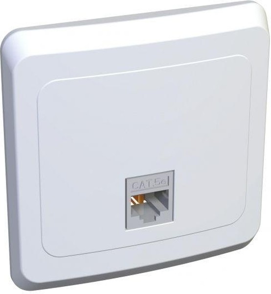 Розетка компьютерная 1-м СП Этюд RJ45 кат.5E бел. SE KOMC-001B