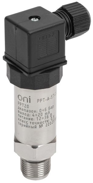 Преобразователь абсолютного давления PPT20 0,5% 0-6Бар 4-20мА M20 DIN43650 ONI