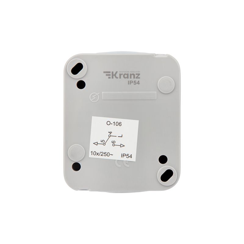 Переключатель проходной Mini OG IP54 о/у, серый KRANZ - Фото 4