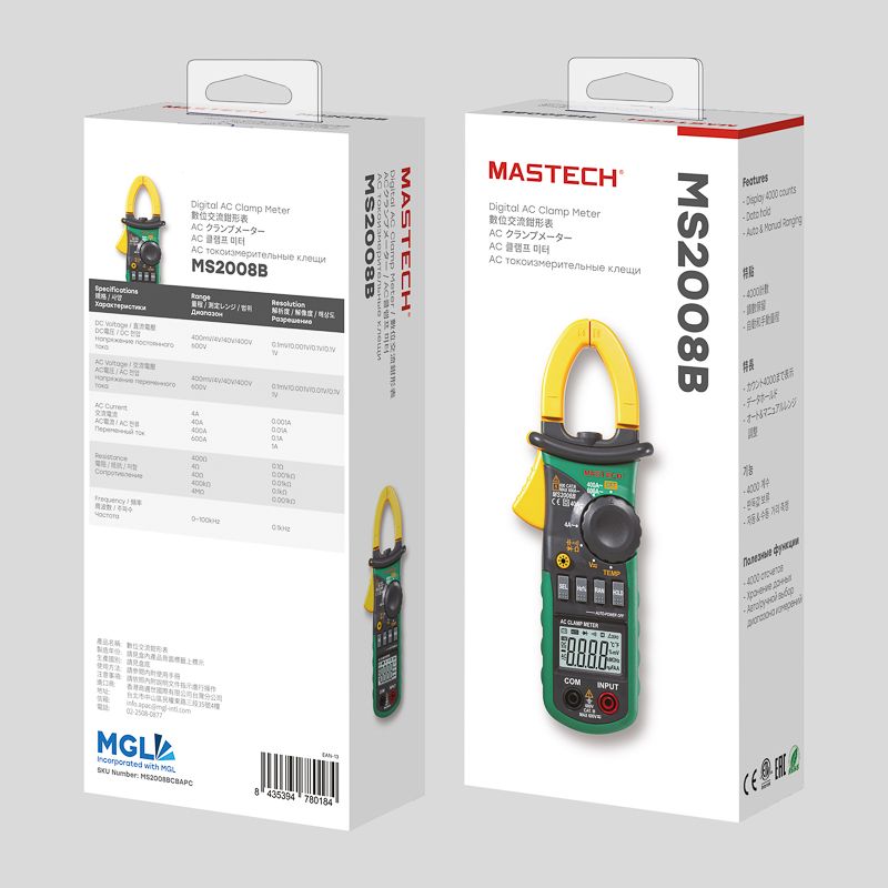 Токовые клещи MS2008B MASTECH - Фото 3