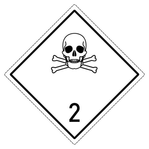 Знак наклейка 2.2 "Ядовитый газ" (250x250) EKF