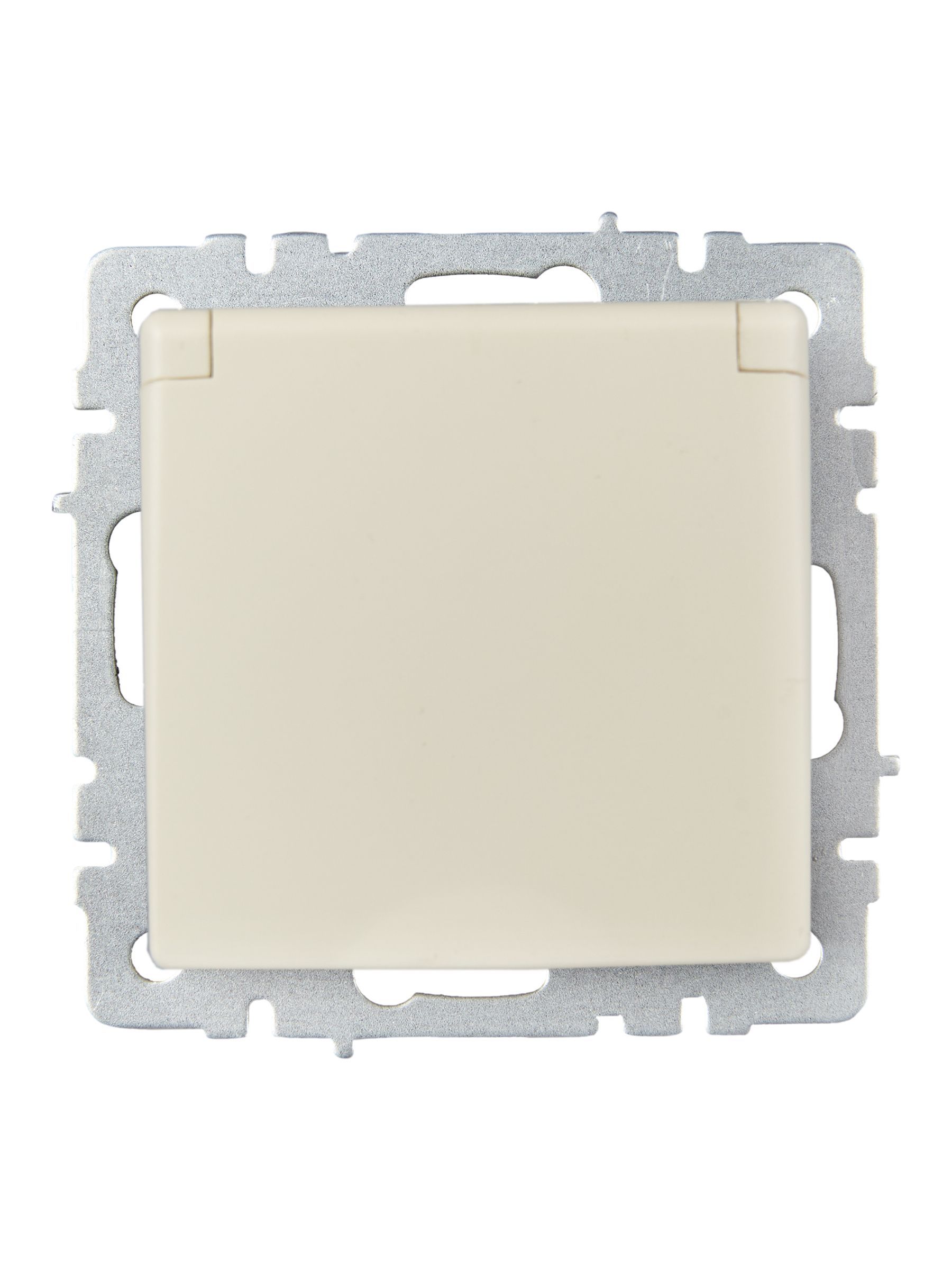 BRITE Розетка 1-местная с заземлением с защитными шторками и крышкой 16А IP20 РСбш10-3-БрКр бежевый IEK - Фото 6