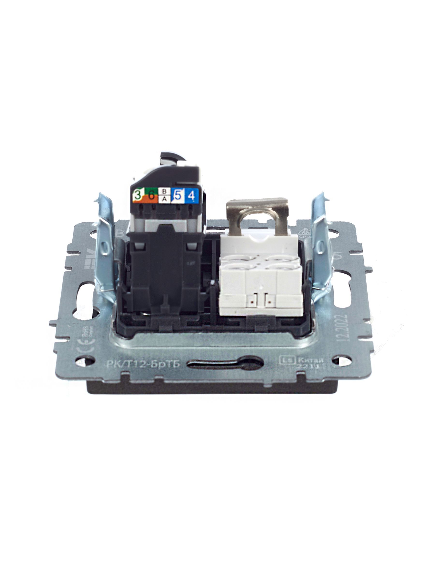 BRITE Розетка двойная RJ11+RJ45 кат.5E РК/Т12-БрТБ темная бронза IEK - Фото 4
