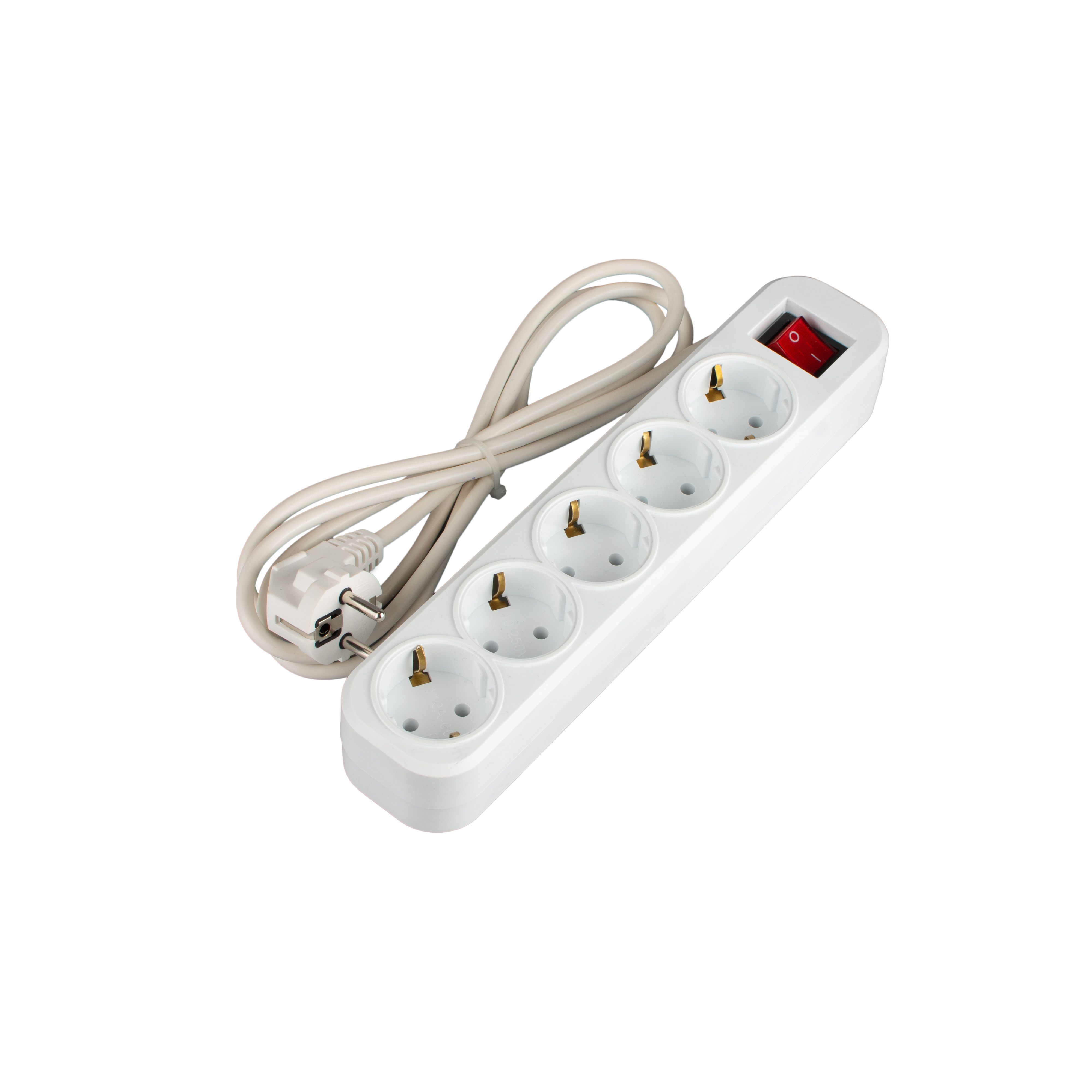 Сетевой фильтр СФ05 ПВС 3*0,75 (10А) 5гн. 3м. белый DEKRON