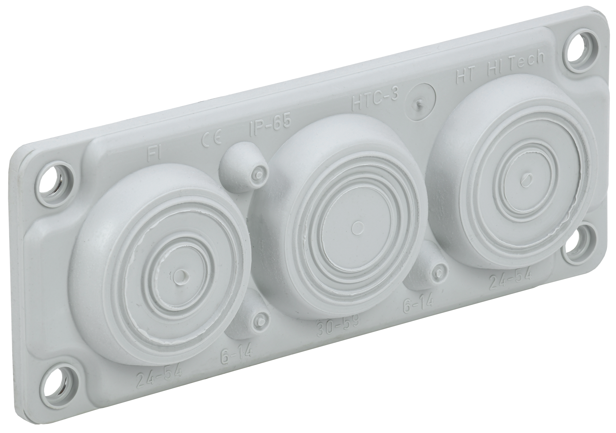 TITAN Ввод кабельный мембранный 6 отверстий d=6-59мм IP65 серый IEK