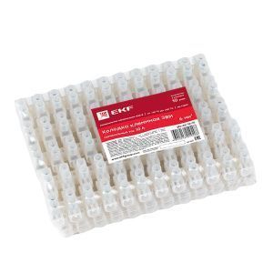 Колодка клеммная полиэтилен 1,5-6(10) мм2 10А 12 секций EKF - Фото 3