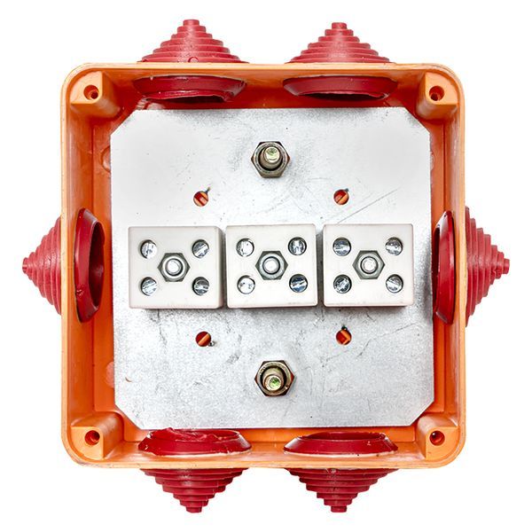 Коробка огнестойкая 100х100х50мм IP55, 3 дв клемм 1,5-10 мм2 EKF - Фото 2
