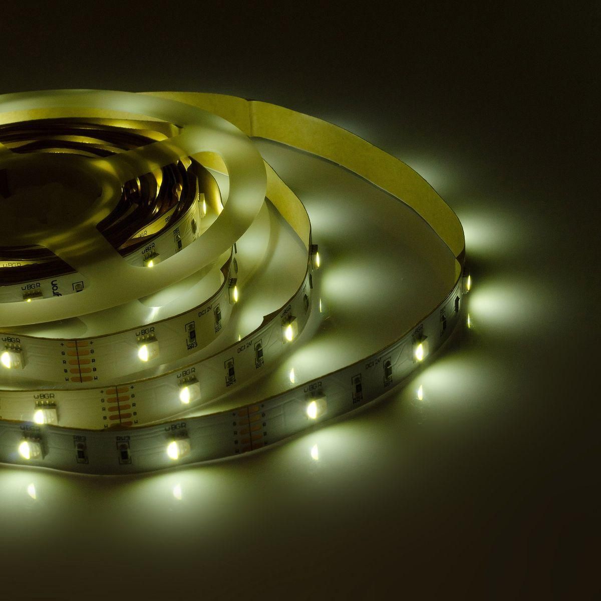 Лента светодиодная СТ smd5050 30д/м 12В IP20 5м RGBW Apeyron - Фото 10