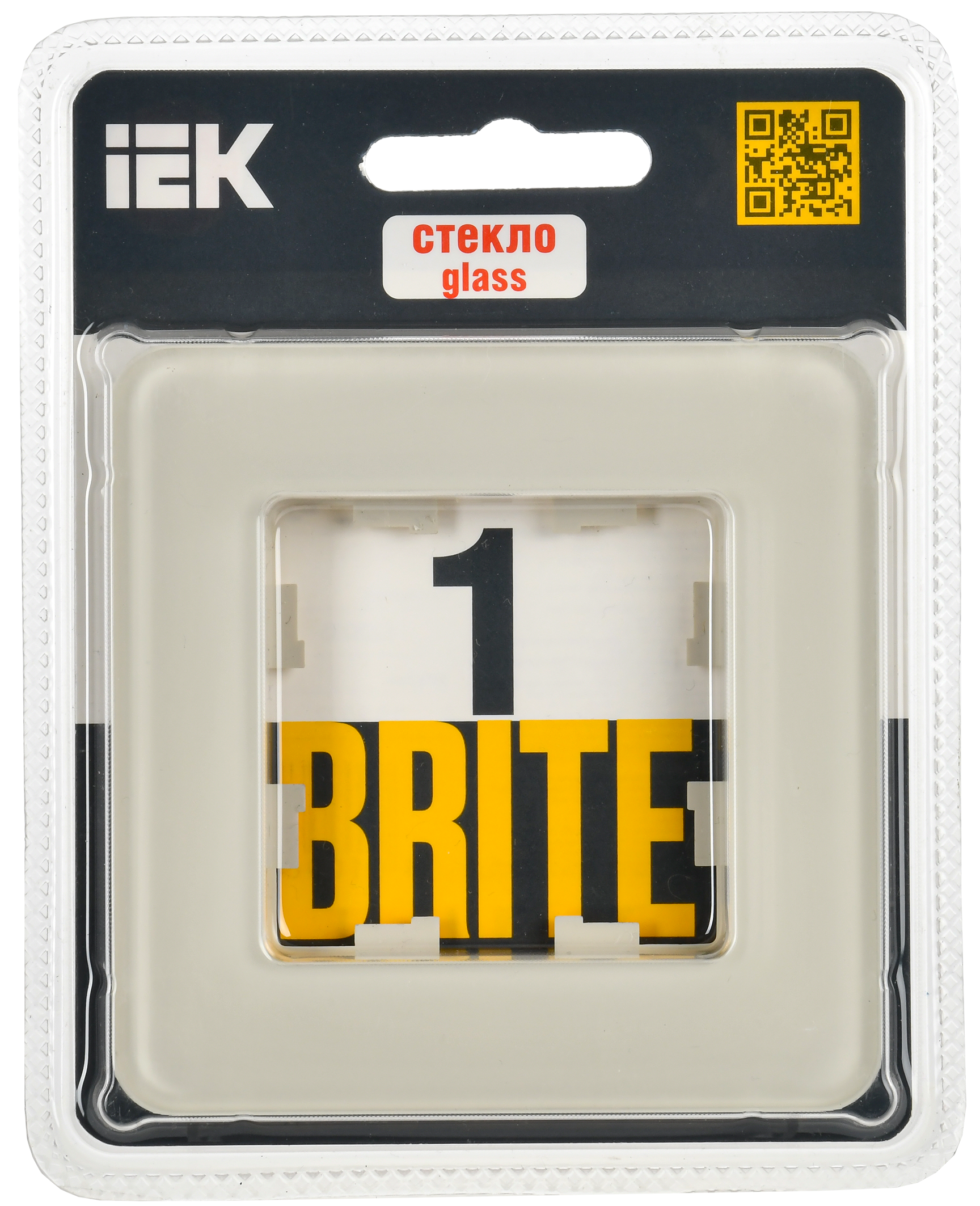 BRITE Рамка 1-местная РУ-1-2-Бр стекло песчаный RE IEK - Фото 2