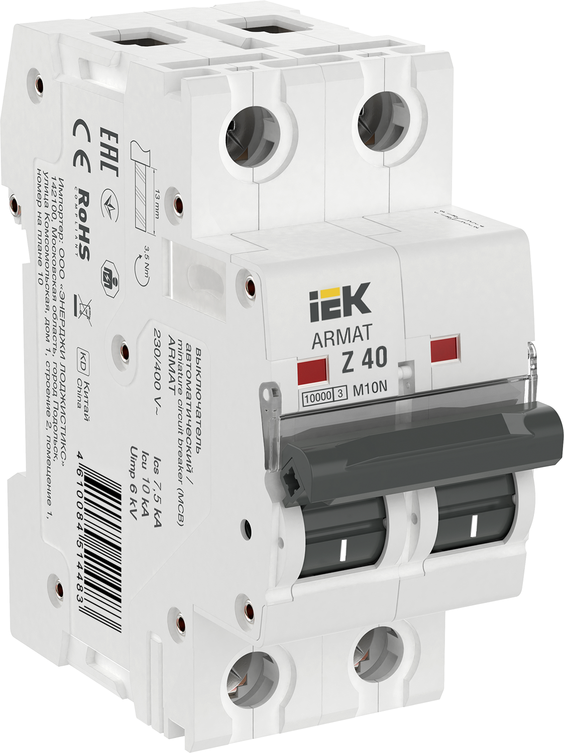 ARMAT Автоматический выключатель M10N 2P Z 40А IEK