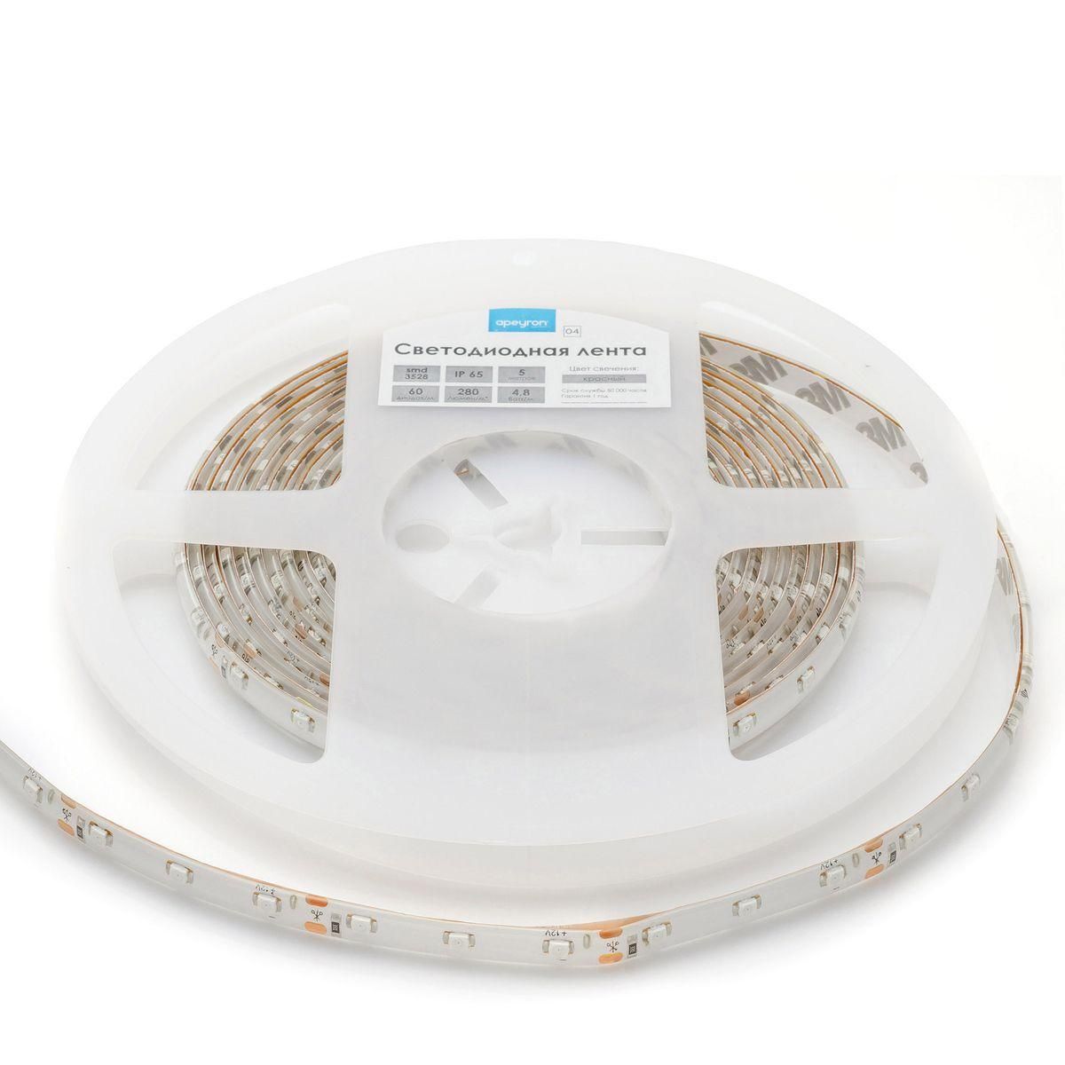 Лента светодиодная СТ smd3528 60д/м 12В IP65 5м синий Apeyron - Фото 17
