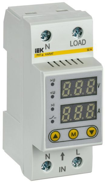 Реле напряжения и тока РНТ-д однофазное 36мм 32А IEK IVC21-1-32