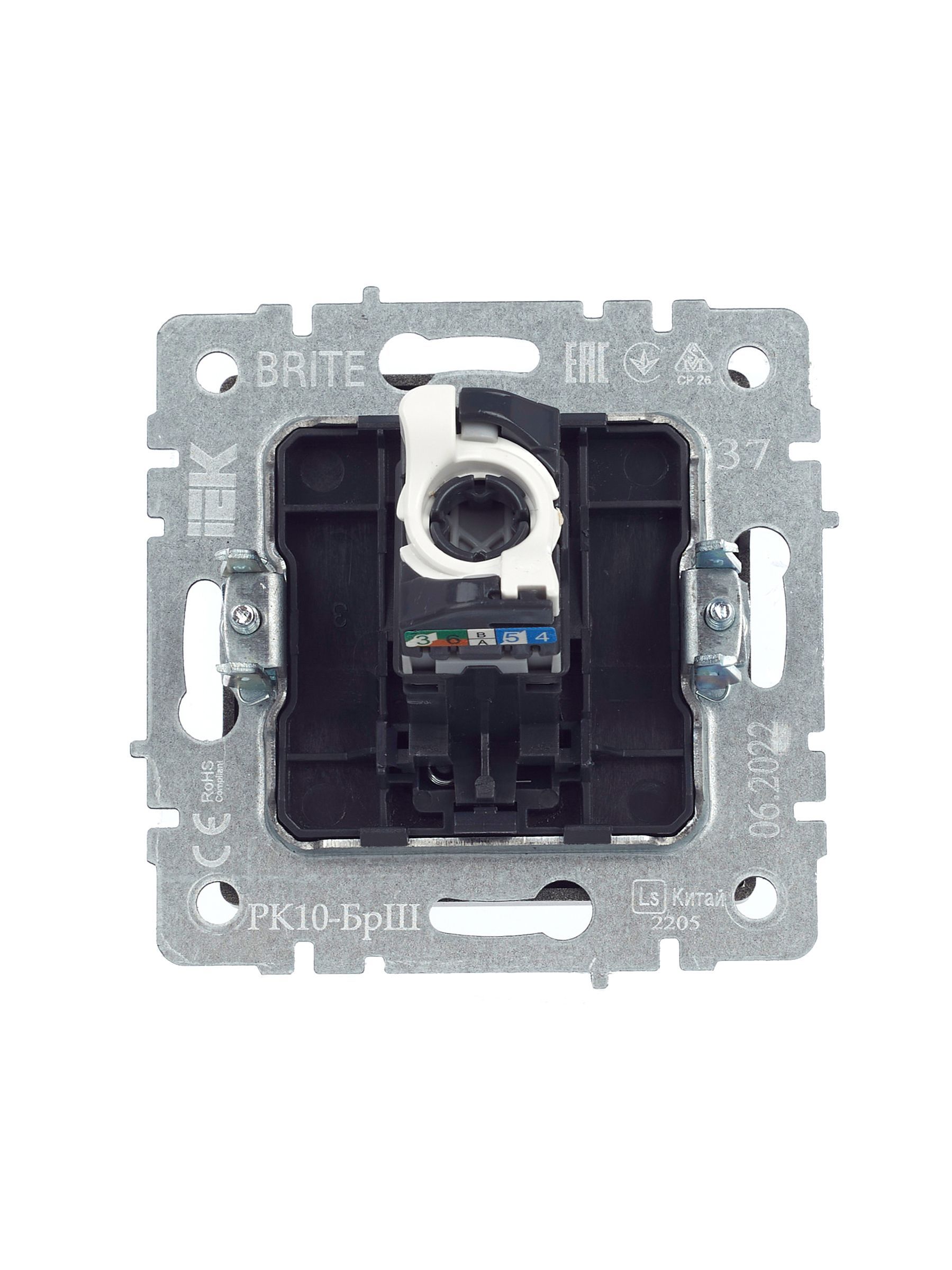 BRITE Розетка компьютерная RJ45 кат.5E РК10-БрШ шампань IEK - Фото 8